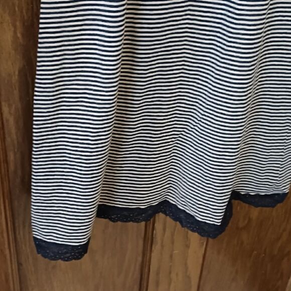 Lauren Ralph Lauren Striped Racerback Dress with Shelf Bra and Lace Trim XSMALL - Picture 8 of 11